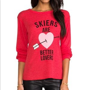 Wildfox thermal long sleeve shirt xs